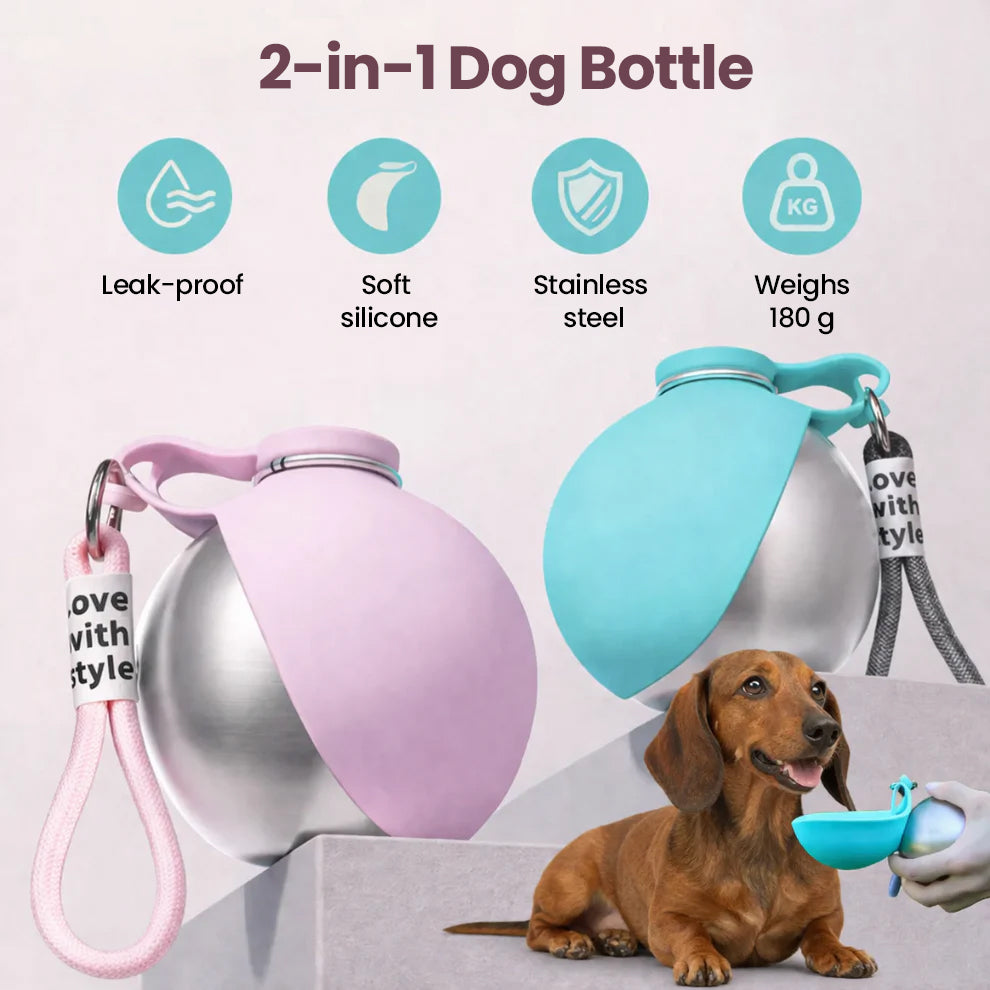Pawwtopia™ HydroWalk Dog Water Bottle