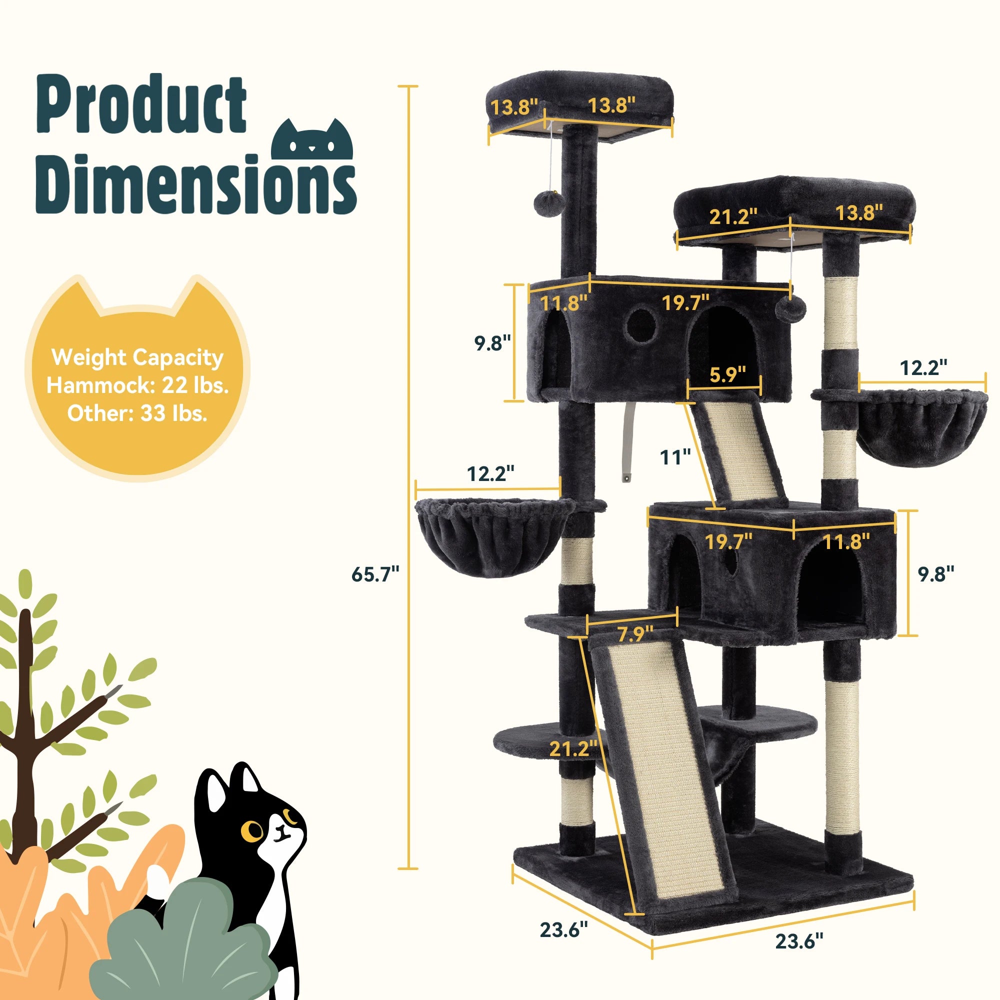 Pawwtopia™ Multi-Level Large Cat Tree