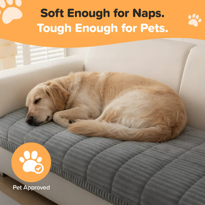 Pawwtopia™ Plush Pet Couch Cover