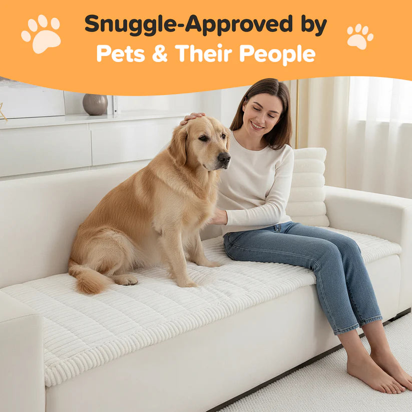 Pawwtopia™ Plush Pet Couch Cover