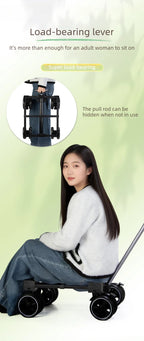 Portable Pet Trolley Carrier with Wheels