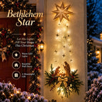 LED Light Up Nativity Scene Wall Decor Christmas Holy Birth Manger Wall Hanging Ornament