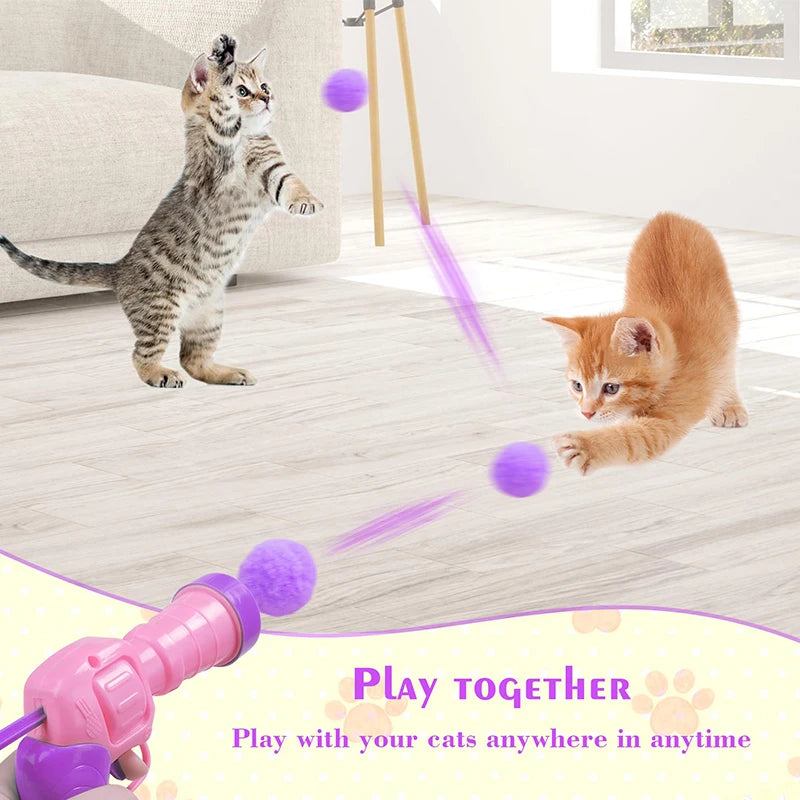 Pawwtopia™ Cat Plush Ball Shooting Gun