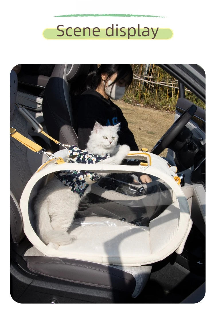 Portable Pet Trolley Carrier with Wheels