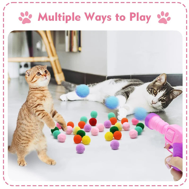 Pawwtopia™ Cat Plush Ball Shooting Gun