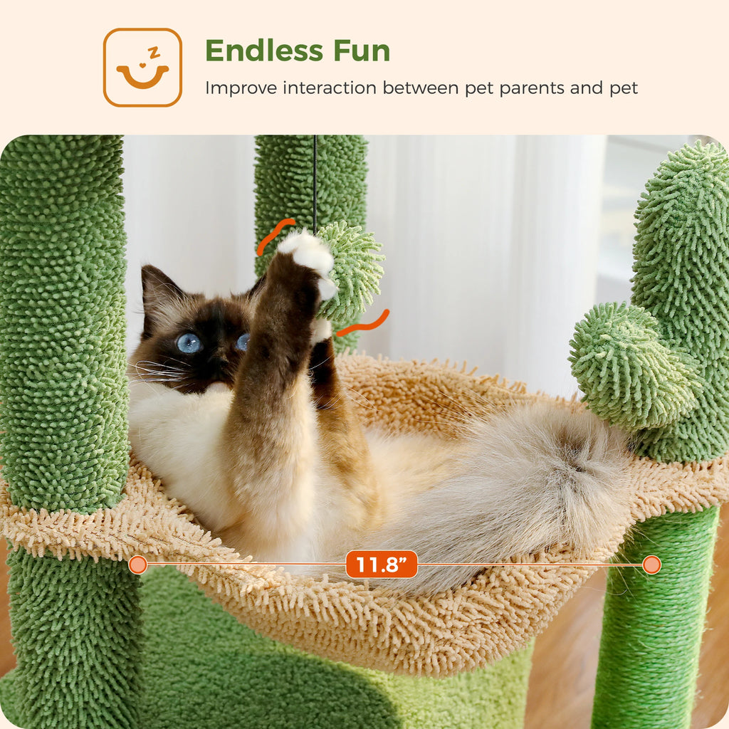Pawwtopia™ 4-in-1 Small Cat Tree Tower