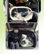 Portable Pet Trolley Carrier with Wheels