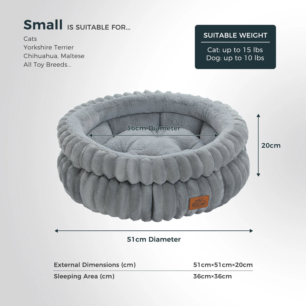 Pawwtopia™ Washable Round Pet Bed