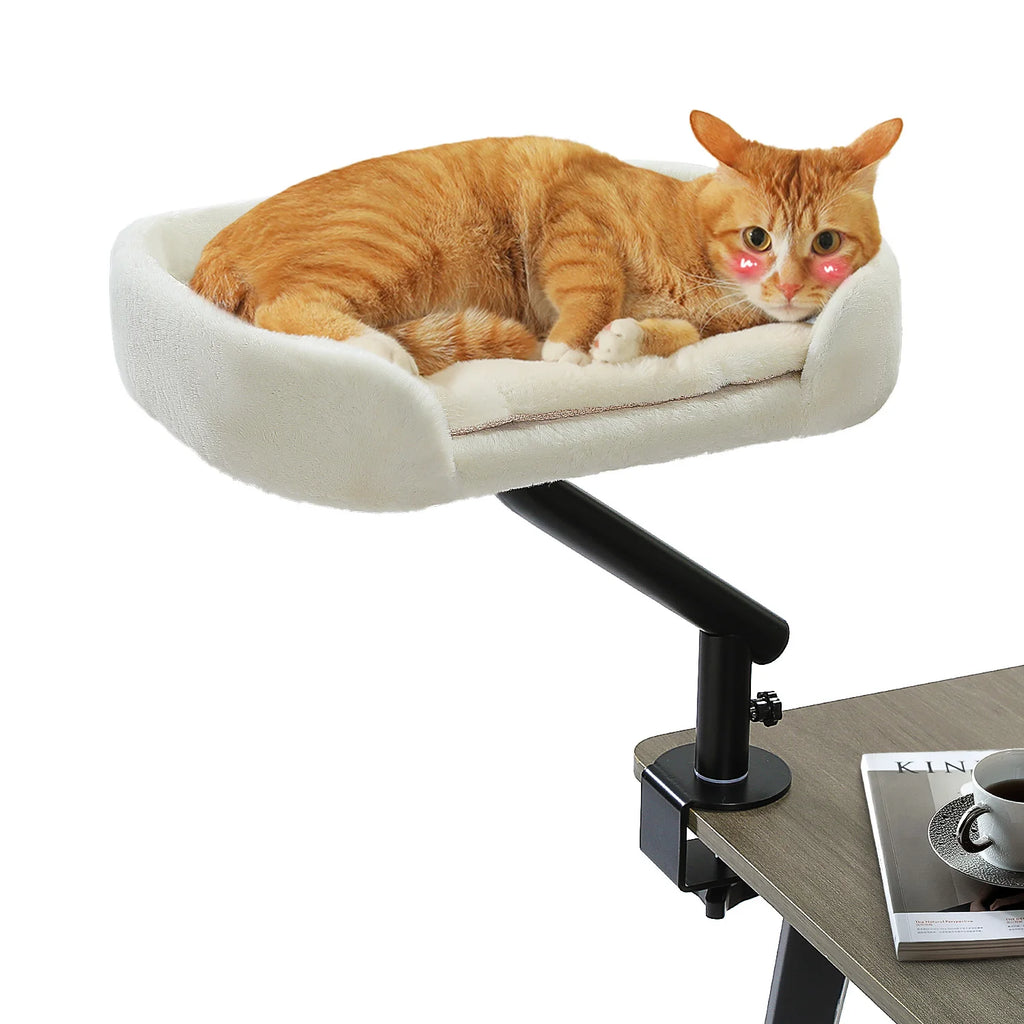 Pawwtopia™ Cat Desk Bed, 360° Rotatable
