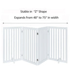 36 H Free Standing Tall Wooden Indoor Pet Gate Dog Cat Baby Dog Gates Fence For House Doorway Stairs