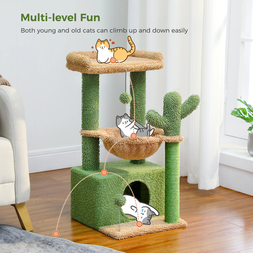 Pawwtopia™ 4-in-1 Small Cat Tree Tower