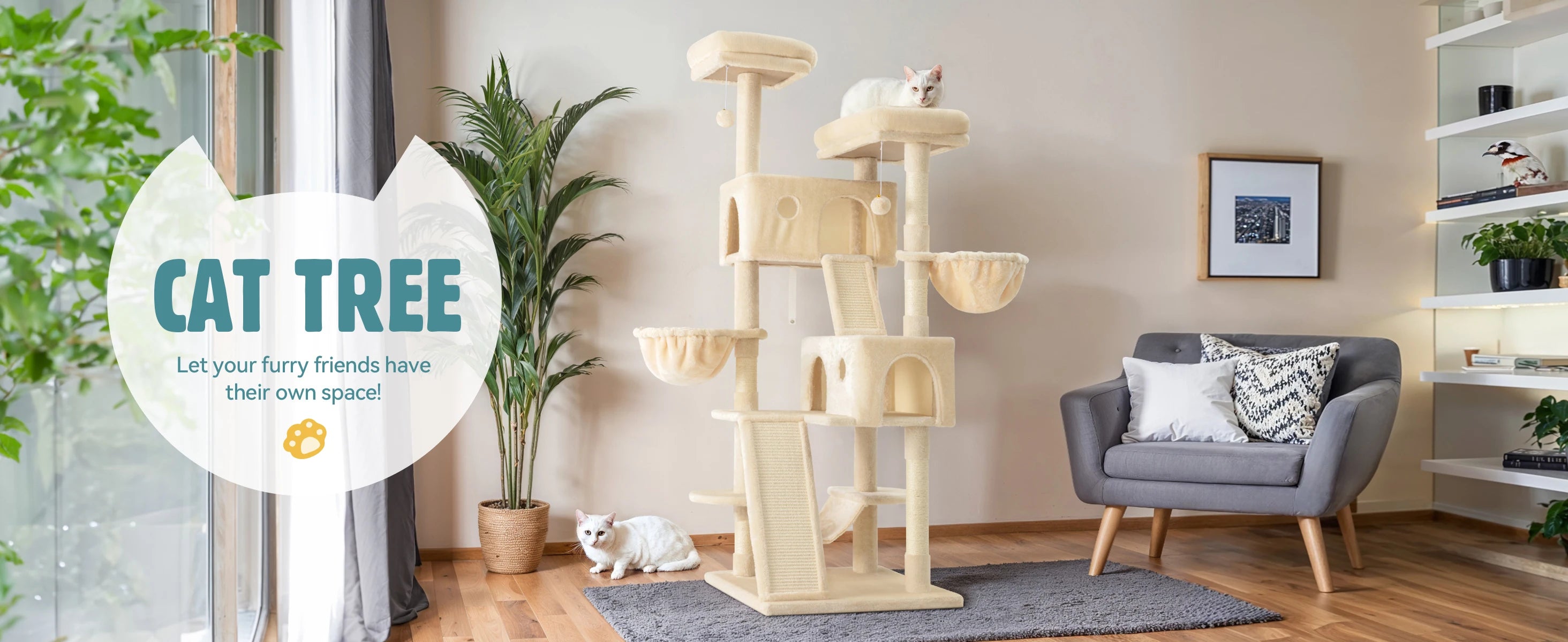 Pawwtopia™ Multi-Level Large Cat Tree