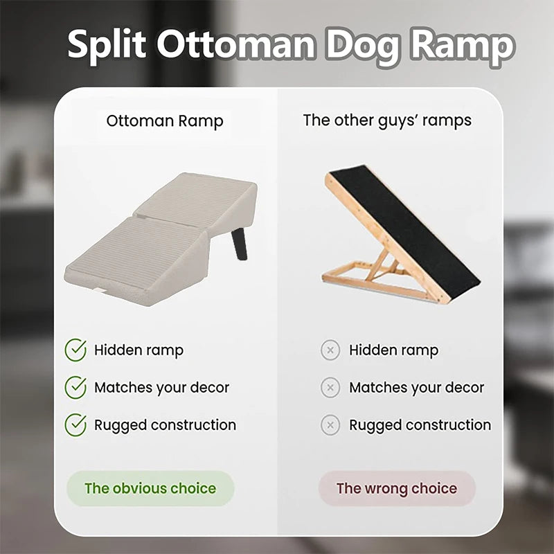 2-In-1 Wooden Dog Steps