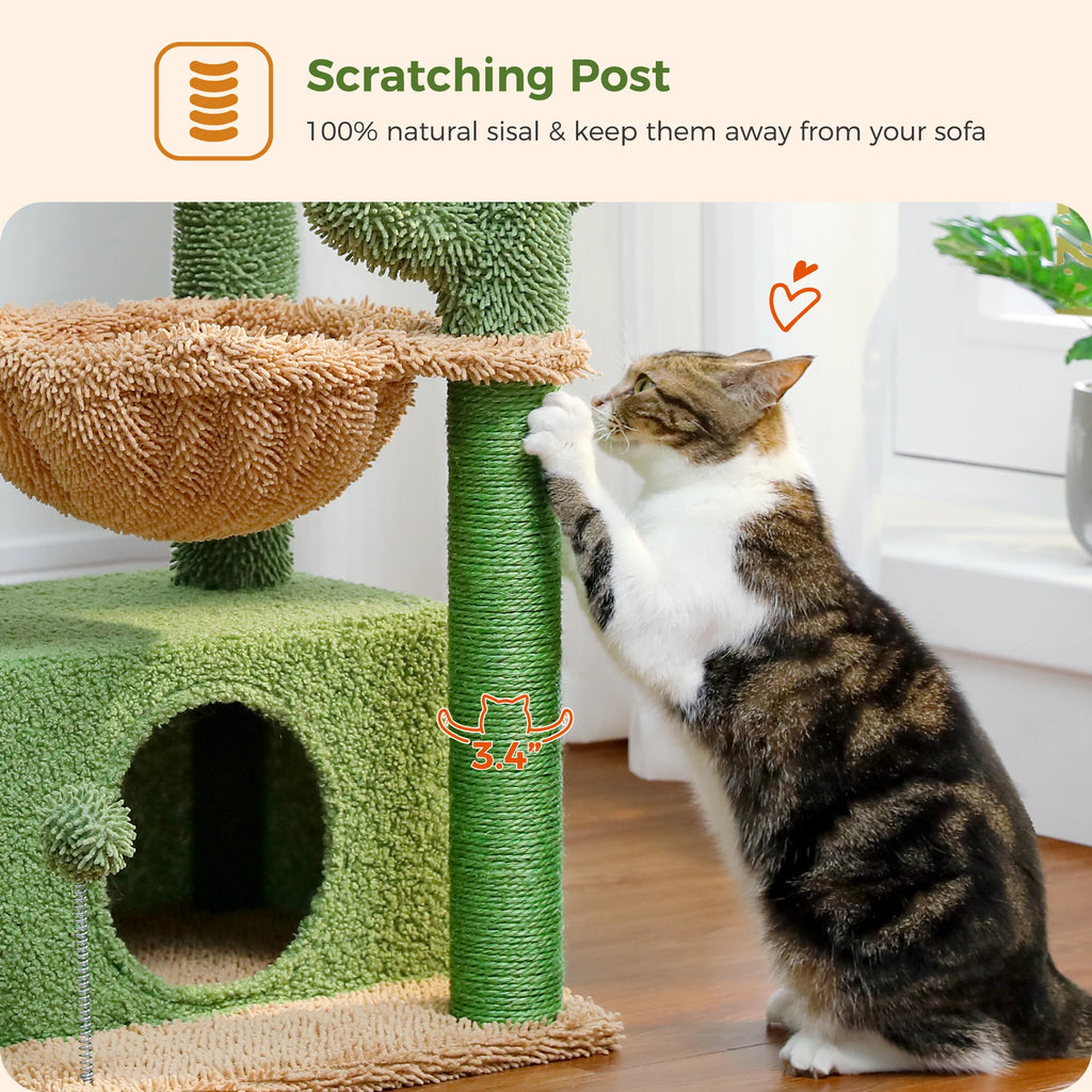 Pawwtopia™ 4-in-1 Small Cat Tree Tower