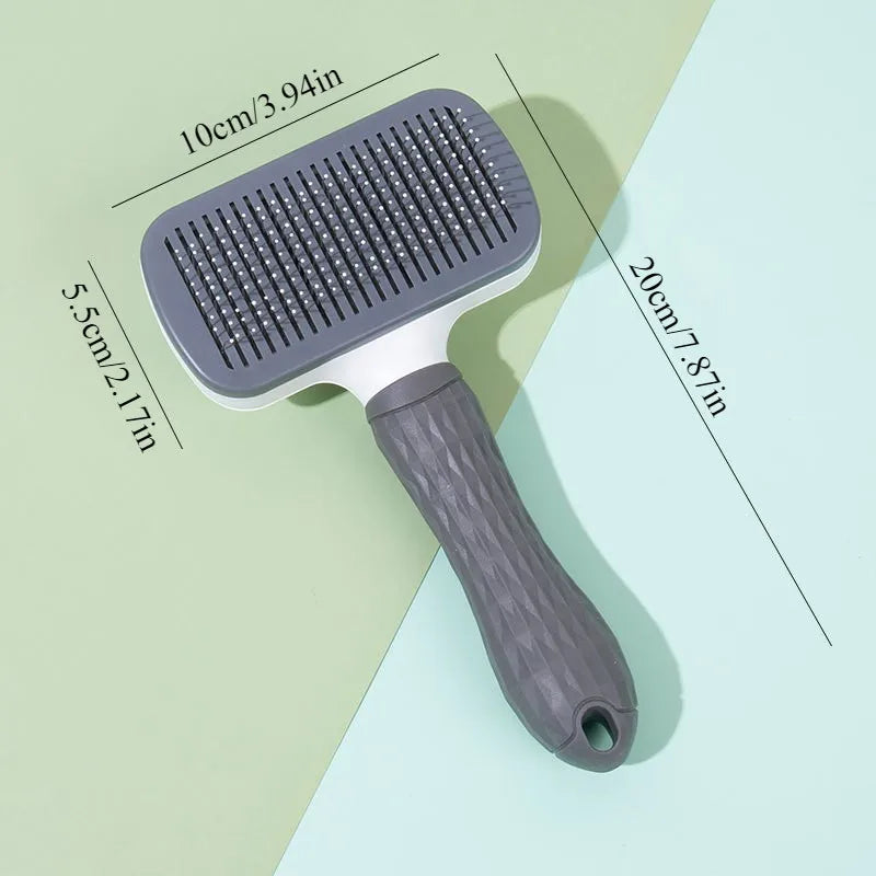 Pawwtopia™ Ergonomic Handle Self Cleaning Brush