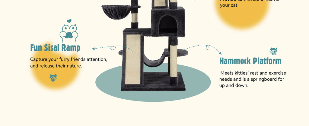 Pawwtopia™ Multi-Level Large Cat Tree