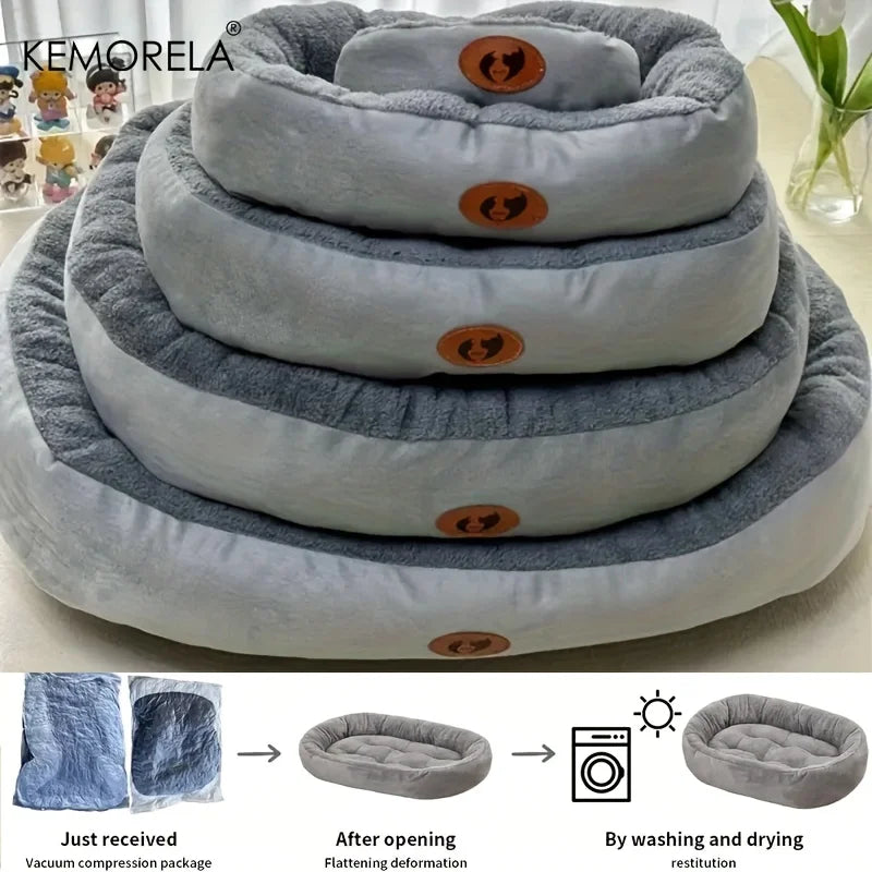 Pawwtopia™ Cozy Oval Snuggle Pet Bed