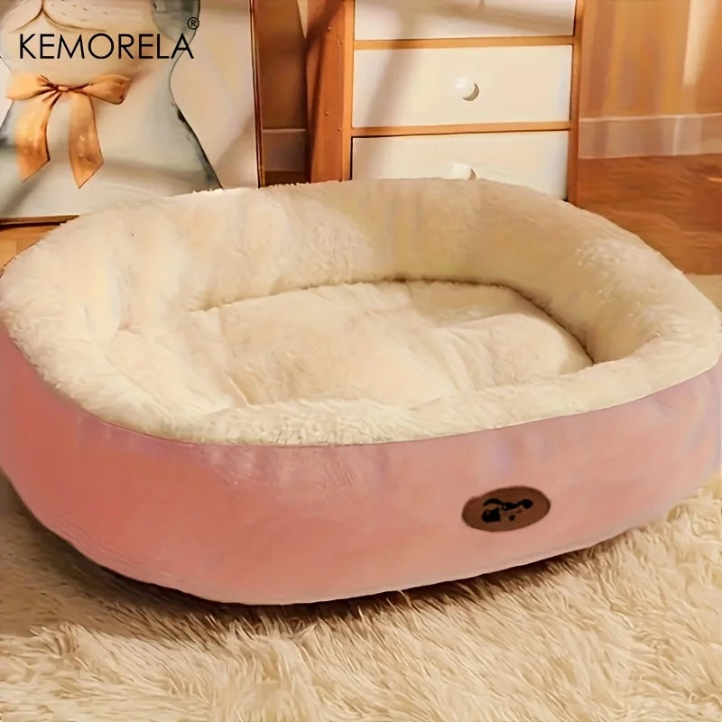 Pawwtopia™ Cozy Oval Snuggle Pet Bed
