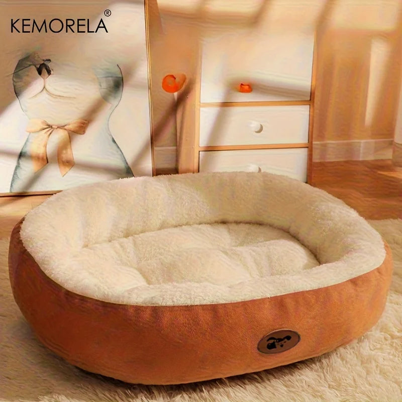 Pawwtopia™ Cozy Oval Snuggle Pet Bed