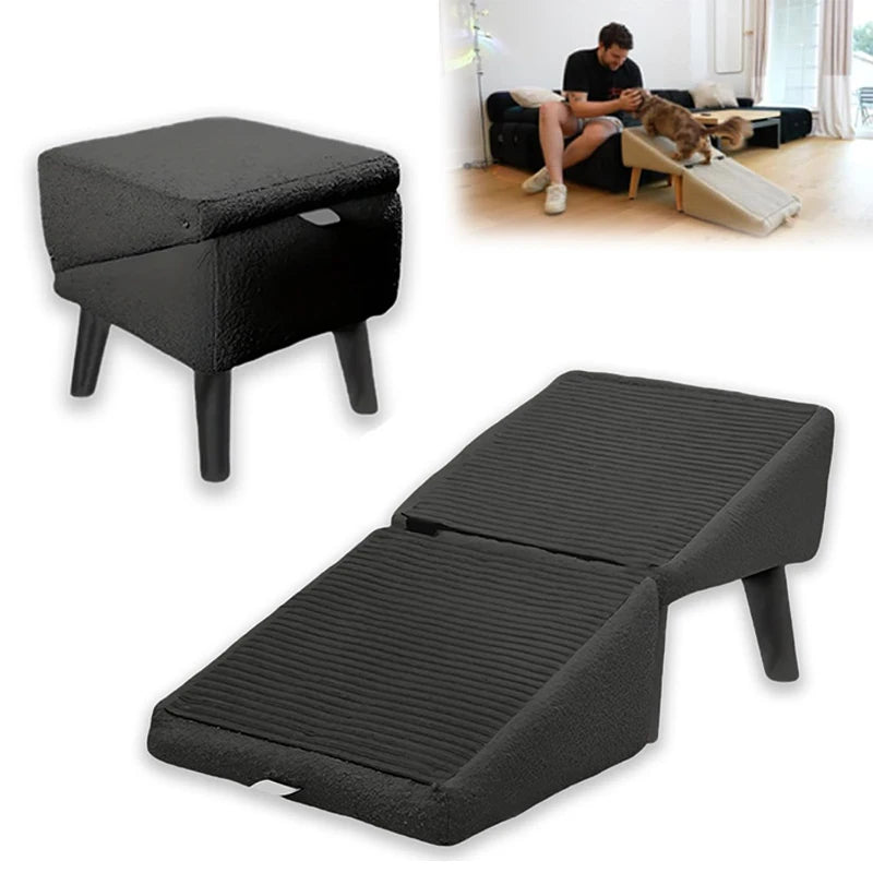 2-In-1 Wooden Dog Steps