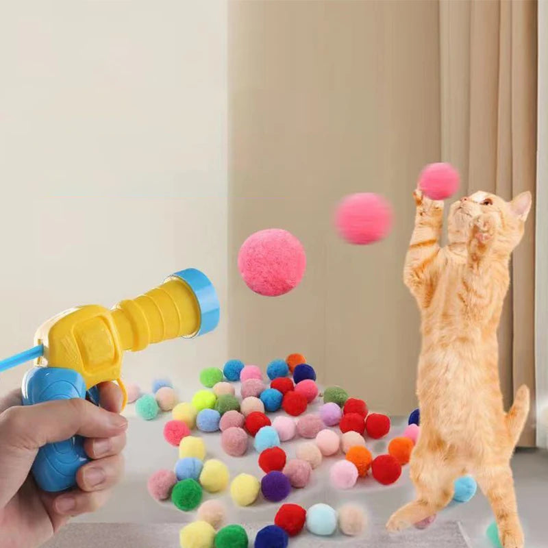 Pawwtopia™ Cat Plush Ball Shooting Gun