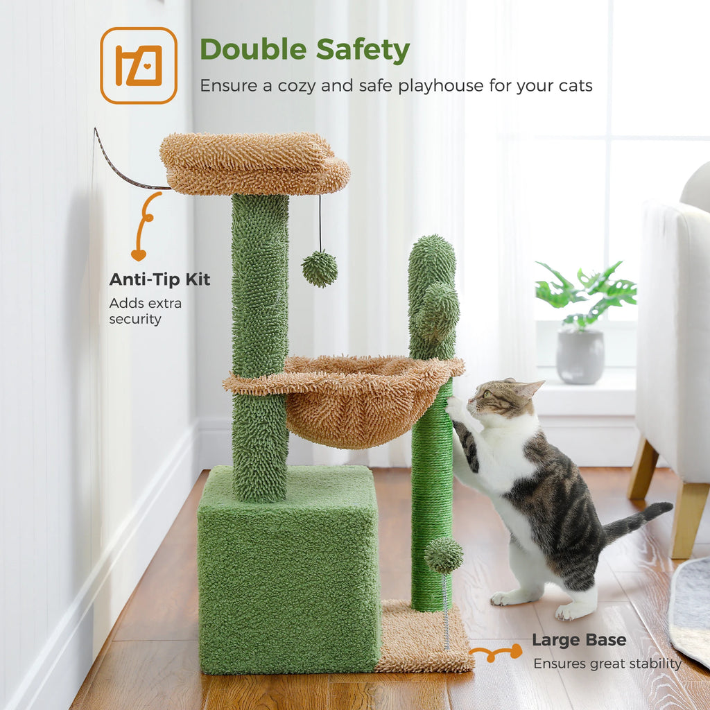 Pawwtopia™ 4-in-1 Small Cat Tree Tower