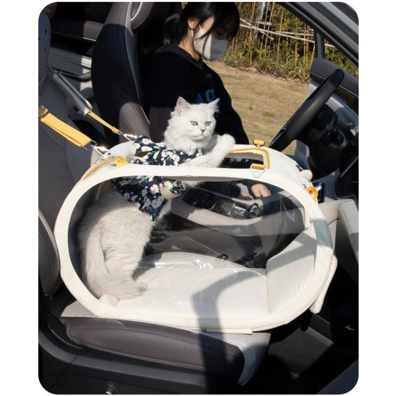 Portable Pet Trolley Carrier with Wheels