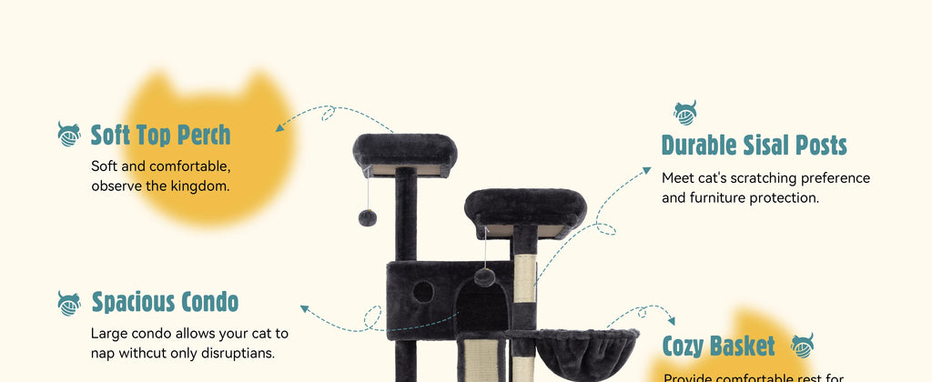 Pawwtopia™ Multi-Level Large Cat Tree
