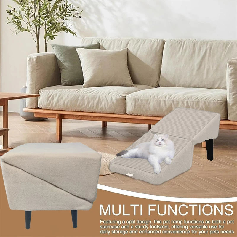 2-In-1 Wooden Dog Steps
