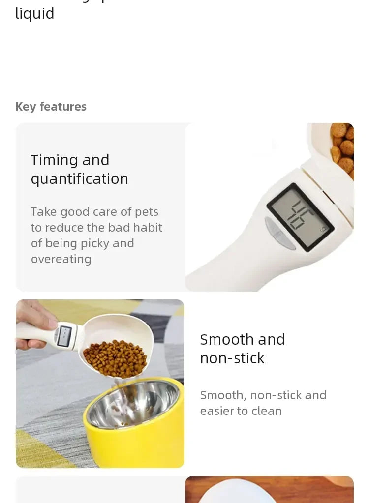 Pawwtopia™ Digital Pet Food Measuring Spoon – Kitchen Scale for Accurate Cat & Dog Food Portions