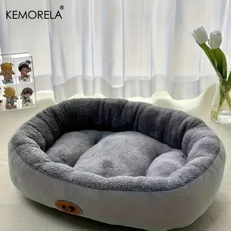 Pawwtopia™ Cozy Oval Snuggle Pet Bed