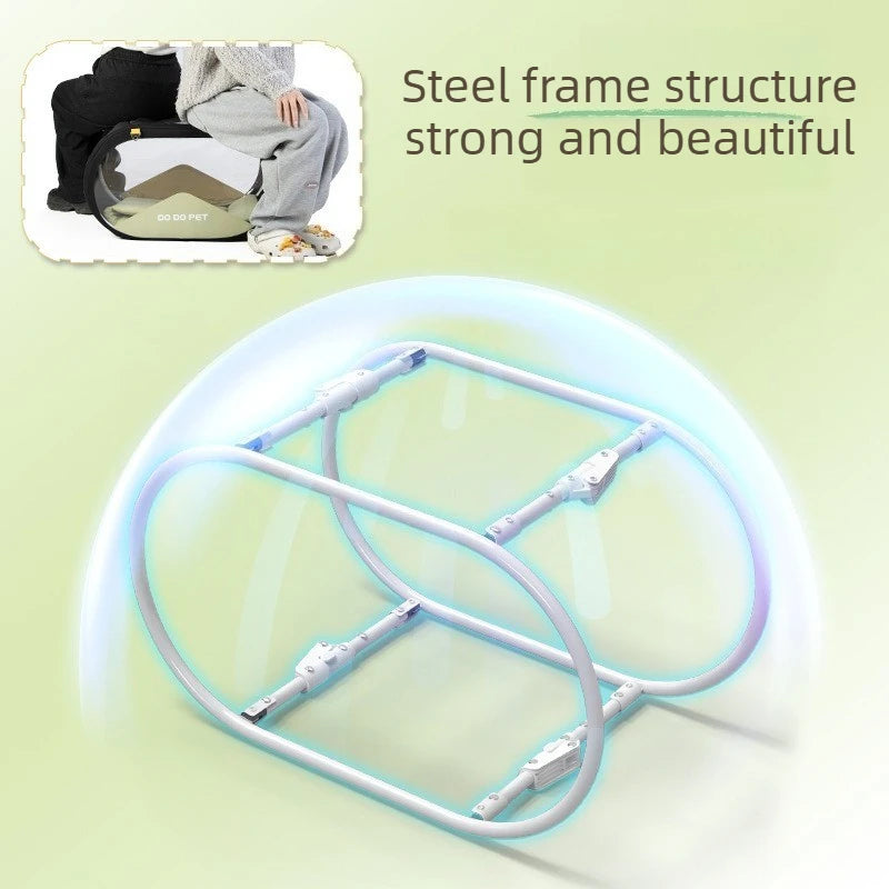Portable Pet Trolley Carrier with Wheels