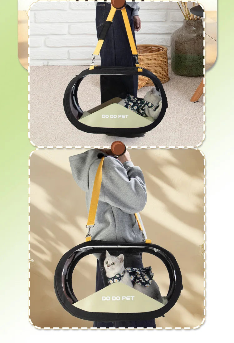 Portable Pet Trolley Carrier with Wheels