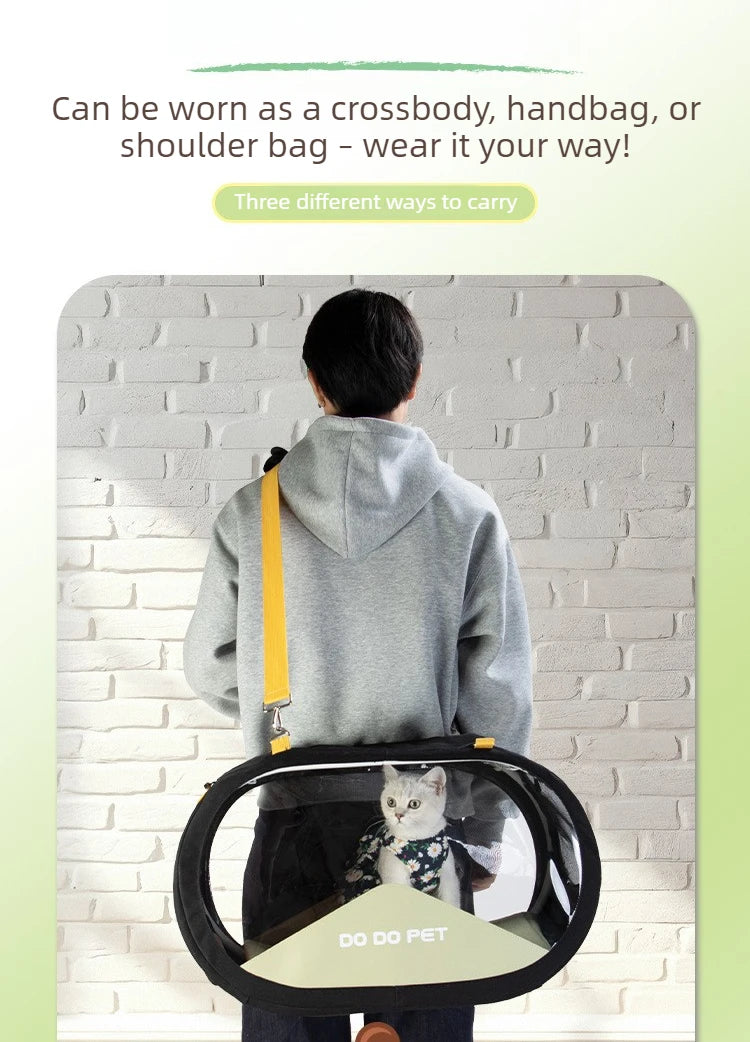 Portable Pet Trolley Carrier with Wheels