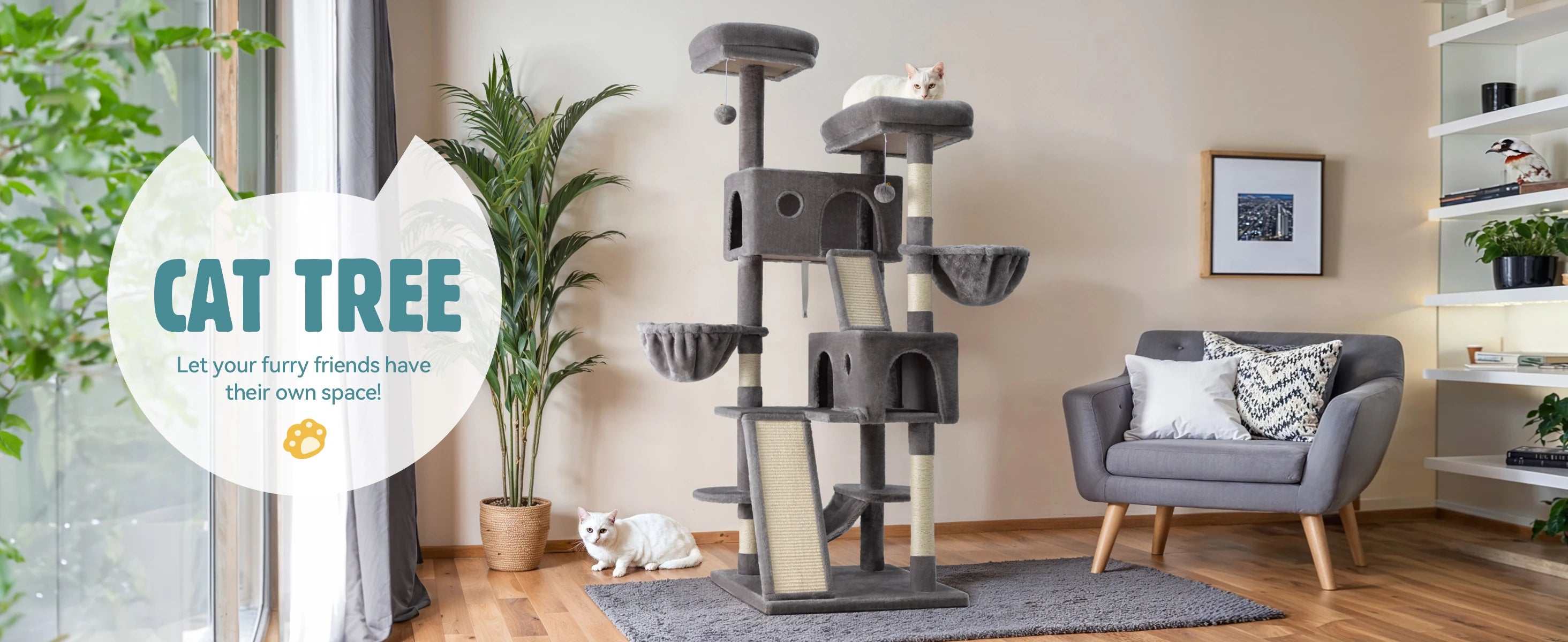 Pawwtopia™ Multi-Level Large Cat Tree