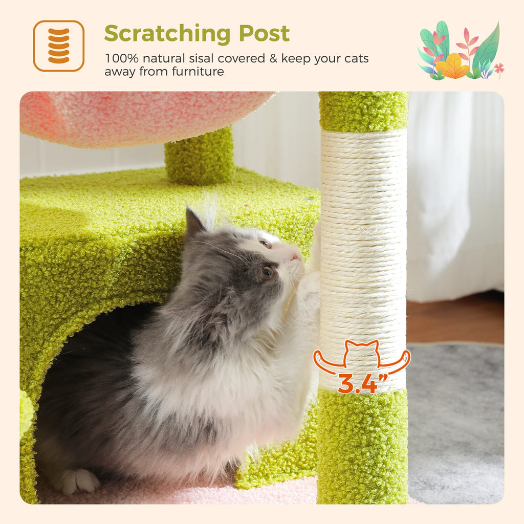 Pawwtopia™ 4-in-1 Small Cat Tree Tower