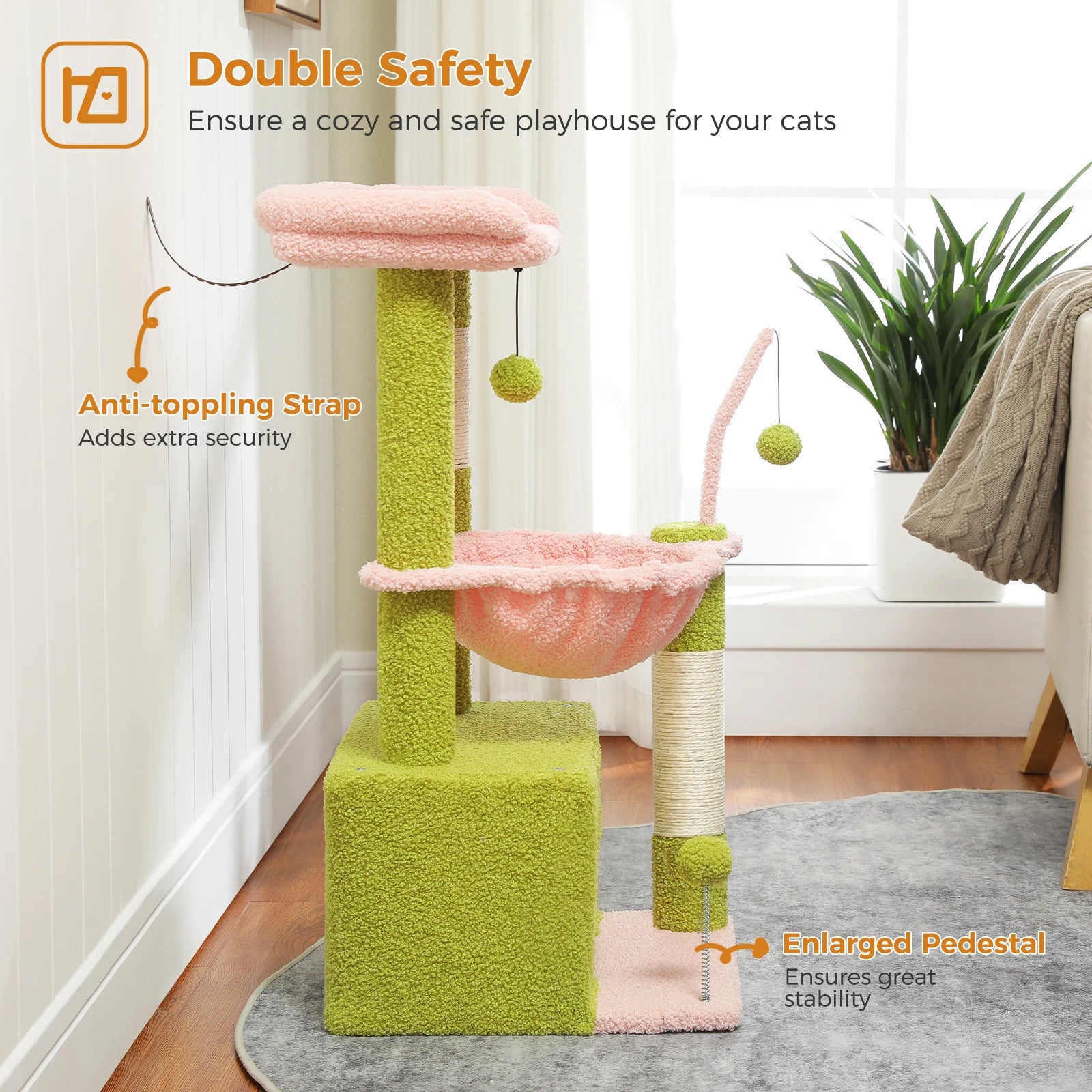 Pawwtopia™ 4-in-1 Small Cat Tree Tower