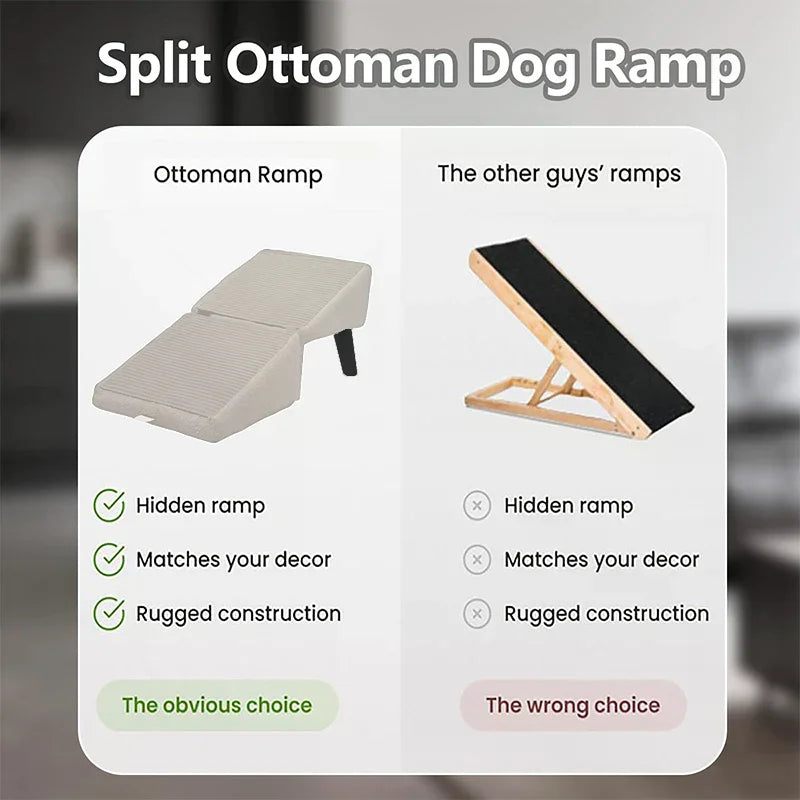 2-In-1 Wooden Dog Steps
