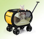 Portable Pet Trolley Carrier with Wheels